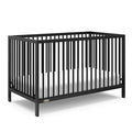 Graco Teddi 5-in-1 Convertible Crib (Black) – GREENGUARD Gold Certified, Converts to Daybed, Toddler & Twin Bed with Headboard and Footboard, Adjustable Mattress Height