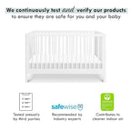 DaVinci Birdie 3-in-1 Convertible Crib, White, Easy Assemble, Greenguard Gold Certified