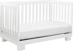Babyletto Modo 3-in-1 Convertible Crib with Toddler Bed Conversion Kit in White, Greenguard Gold Certified