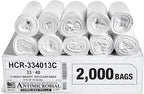 Aluf Plastics High Density Trash Bags, 33 Gallon, 2000 Count, 13 Micron (eq), 33" x 40", Clear, for Bathroom, Office, Industrial, Commercial, Janitorial, Municipal, Recycling