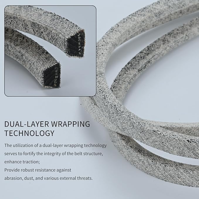 1/2 x 144.8'' Deck Belt M174994, Durable Kevlar Lawn Mower for John Deere 42 Inch Deck X330, X350, X354, X370 (M174994)