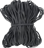 Black Heavy Duty Large Rubber Bands 140 Pack, Fits 8-33 Gallon Trash Cans, 7x1/8 Inches, Rubber Material