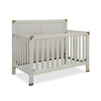Baby Relax Miles 5-in-1 Convertible Crib for Nursery, Soft Gray