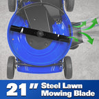 BILT HARD 21 Inch Self Propelled Gas Lawn Mower, 201cc 4-Cycle OHV Engine, 3-in-1 Functions (Bagging, Mulching and Side Discharge) with 8-Positions Adjustable Cutting Height, Easy Start