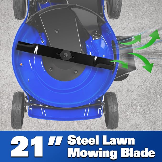 BILT HARD 21 Inch Self Propelled Gas Lawn Mower, 201cc 4-Cycle OHV Engine, 3-in-1 Functions (Bagging, Mulching and Side Discharge) with 8-Positions Adjustable Cutting Height, Easy Start
