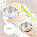 Round Cake Pans Set - 4 Inch Aluminum Nonstick Mini Cake Tins With 50 Parchment Liners & 2 Demold Tool for Diy Baking Cakes Cheesecake Tiered Cakes