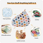 Nobildonna Stuffed Animal Storage Bean Bag Chair Cover Only for Kids Girls Toddler, Large Beanbag Chair without Filling for Organizing Children Soft Plush Toys