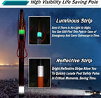 Telescopic Pool Rescue Hook with Pole, 16ft-30ft Adjustable Heavy Duty Pool Pole, Fibreglass Safety Hook Pools, Specialised Emergency Rescue Equipment for Drowning Victims (L:1000cm/33ft)