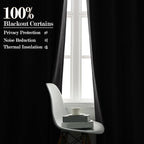 Full Blackout Privacy Curtains, 240 Inch Extra Wide Linen Blend Drapes, Pinch Pleat Window Drapery for Room Divider Storage/Space Room Separation, 1 Panel, W 240" x L 108", Gray