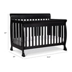 DaVinci Kalani 4-in-1 Convertible Crib in Ebony, Greenguard Gold Certified