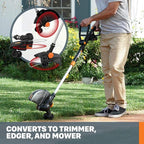 Worx GT Revolution 20V 12" String Trimmer Grass Trimmer/Edger/Mini-Mower, WG170.9