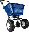 Charles Walters Equipment CW2000 Estate Style Broadcast Spreader for Spreading Fertilizer and Ice Melt on Lawns, Sidewalks, and Driveways, 65lb Capacity, 35" x 35"