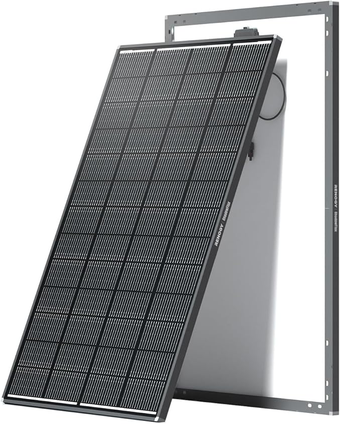 200 Watt Solar Panel, Renogy ShadowFlux 200W Solar Panel Anti-Shading N-Type 16BB, 25% High-Efficiency, Solar Panels Charger for RV Marine Roof Farm Battery and Off-Grid Applications