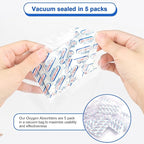 500cc Oxygen Absorbers for Food Storage - 100 Count (20x Packs of 5) - for Long Term Food Storage & Survival, Mylar Bags, Canning, Harvest Right Freeze Dryer, Dehydrated, and Preserved Foods