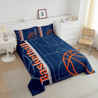 Feelyou Basketball Bedding Set Queen Size Gaming Sports Comforter Set for Kids Boys Girls Decor Ball Games Comforter Basketball Lover Duvet Set Bedroom Quilt Set