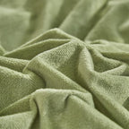 Wellboo Sage Green Velvet Comforter Sets California King Light Green Fluffy Bedding Cal King Solid Color Flannel Quilt Women Men Grass Green Comforters Micromink Sherpa Fuzzy Warm Plush Bedding Soft
