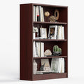 Farini 4 Shelf boockase Display Bookcase Freestanding Wooden Bookshelves for Home Office Living Room,48 Inch Height,Mahogany