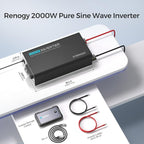 Renogy Inverter PUH, 2000W Pure Sine Wave Power Inverter with UPS Transfer Switch & Bluetooth, 12V DC to 120V AC Converter for RV, Truck, Home,Camping - 4000W Surge Power, Remote Monitoring