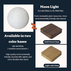 Floating Moon Lamp 16 Colors Magnetic Levitating Moon Light, Great Gift for Family, Kids and Lover for Birthdays, Valentine's Day, Anniversary（Dark Brown Base
