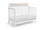 Suite Bebe Hayes 4 in 1 Convertible Crib, White and Wire Brushed Wood