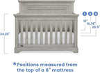 Delta Children Simmons Kids SlumberTime Paloma 4-in-1 Convertible Baby Crib - Greenguard Gold Certified, Rustic Mist
