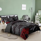 Tailor Shop Gaming Comforter Set Queen Size for Boys, Black Camouflage Gamer Bedding Sets for Boys Kids Teenage, All Season 3 Piece Gaming Bed Set with 1 Comforter and 2 Matching Pillowcases……