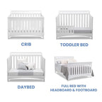 Delta Children Bentley S Series 4-in-1 Convertible Baby Crib, White