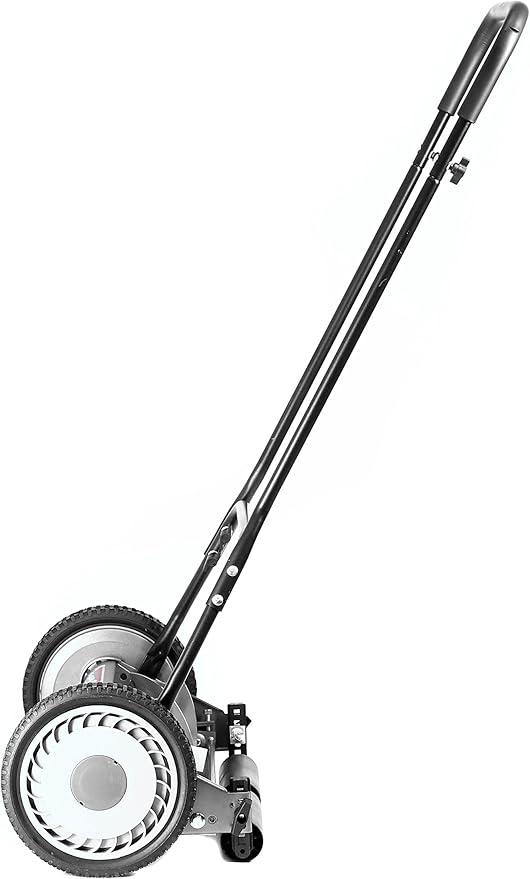 Great States 815-18 18-Inch 5-Blade Push Reel Lawn Mower, 18-Inch, 5-Blade, Grey