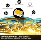 Modern Chandelier, Linear Pendant Light LED Dimmable Hanging Light Fixture, 3000K-6000K with Remote Control (Gold, 47IN)