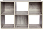 PACHIRA E-Commerce 6 Cube Storage Organizer, Unit Shelf, Closet Cabinet, Bookshelf File Organizer Rack in Living Room, Bedroom, Study OAK GREY