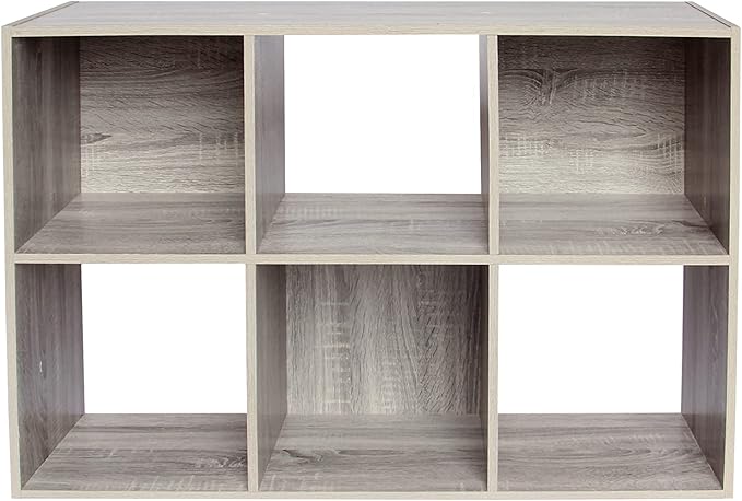 PACHIRA E-Commerce 6 Cube Storage Organizer, Unit Shelf, Closet Cabinet, Bookshelf File Organizer Rack in Living Room, Bedroom, Study OAK GREY