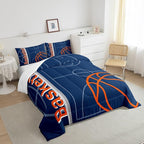 Feelyou Basketball Bedding Set Queen Size Gaming Sports Comforter Set for Kids Boys Girls Decor Ball Games Comforter Basketball Lover Duvet Set Bedroom Quilt Set