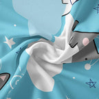 Cat Comforter King Size,Blue Cloud Cats Comforter Set for Kids Teens Girls Boys,3Pcs Bedding Set Printed Comforter with 2 Pillowcases,Down Alternative,Soft and Lightweight，King Size