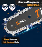 Tietoc Mini Chainsaw 6 Inch Cordless, Portable Electric Chain Saw Small Handheld Battery Powered Super Saws, Gifts for Men Women, Birthday Gift for Dad Fathers Husband Him Her Mom Mothers Grandparent