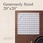 Urban Villa Cloth Napkins Cotton 20x20 (Set of 12) Grey