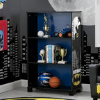 Delta Children Deluxe 3-Shelf Bookcase - Ideal for Books, Homeschooling & More, DC Comics Batman - Greenguard Gold Certified, Decor