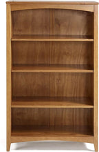 Shaker Style 4 Shelf Bookcase / Solid Wood / 48" High / Adjustable Shelving / Closed Back / Display Bookshelf for Living Room, Bedroom, Home and Office, Cherry