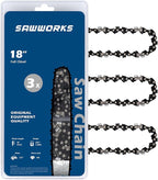 3-pack Chainsaw Chain 18 Inch, .325" Pitch .063" Gauge 68 Drive Links for 26RS-68, 26RM3-68 Stihl MS250, MS251, 025, 3005-008-4717, 3639-005-0068, Oregon V68, L68, 22LPX068G and More