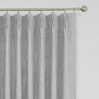 Vision Home Silver Gray Pinch Pleated Full Blackout Curtains Room Darkening Window Curtains 63 inch for Living Room Bedroom Thermal Insulated Pinch Pleat Drapes with Hooks Back Tab 2 Panel 40" Wx63 L
