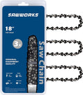 3-Pack 18 Inch Chainsaw Chain, 325" Pitch .058" Gauge 72 Drive Links for X-Cut S35G Husqvarna 543XP, 545(Mlll), 550XP(Mlll), 440, 445, Oregon 21LGX072G, 21BPX072G and More