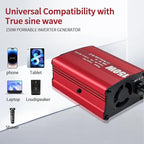 Car Power Inverters, 2000W/3000W Inverter 12v DC to 110v AC Converter with 3 AC Outlets 4 USB Port DC 5V/4.8A,Power Inverter 2000w,Car Power Converter for Truck/Home/Vehicles/Laptop Trip(150)