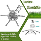 6 Inch Steel Wire Rotary Heavy Duty Weed Brush Cutter Wheel Grass String Trimmer Blades Head Universal Metal Wire Weed Eater Trimming Head Replacement Weed Wacker Weedeater Attachments (3 heads - 8in)