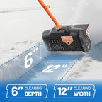 Litheli 20V Cordless Snow Shovel, 12'' Electric Snow Blower with 4 Ah Batteries Included, Lightweight Battery-Powered Snow Thrower for Driveway & Sidewalk