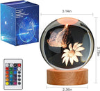 Large 3D Butterfly Crystal Ball Night Light, Gifts for Grilfriend Butterfly Crystal Lamp 16 Color Changing with Remote for Bedroom Decor, Girlfriend Gift for Teens Boys and Girls, Butterfly