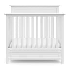 Storkcraft Petal 4-in-1 Convertible Mini Crib (White) – GREENGUARD Gold Certified, Converts to Daybed and Twin-Size Bed, Includes Bonus 2.75-inch Mini Crib Mattress, Mini Crib with Mattress Included