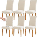 BIETYONE Waterproof Dining Chair Covers, Stretch Seat Protector, Washable | 6 Pack, Waterproof, Spill Resistant, Washable, Stretch Fit, Easy Clean Chair Protector