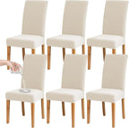 BIETYONE Waterproof Dining Chair Covers, Stretch Seat Protector, Washable | 6 Pack, Waterproof, Spill Resistant, Washable, Stretch Fit, Easy Clean Chair Protector