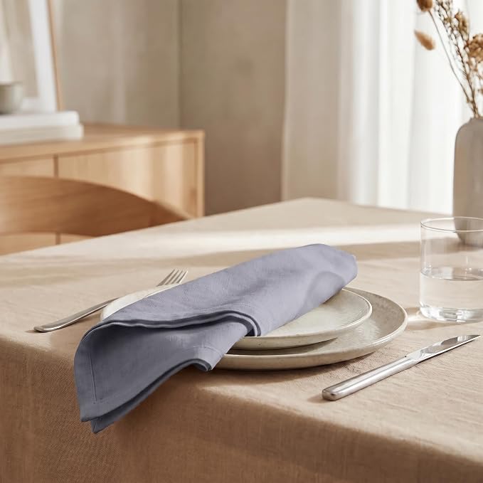 Urban Villa Cloth Napkins Cotton 20x20 (Set of 12) Gray