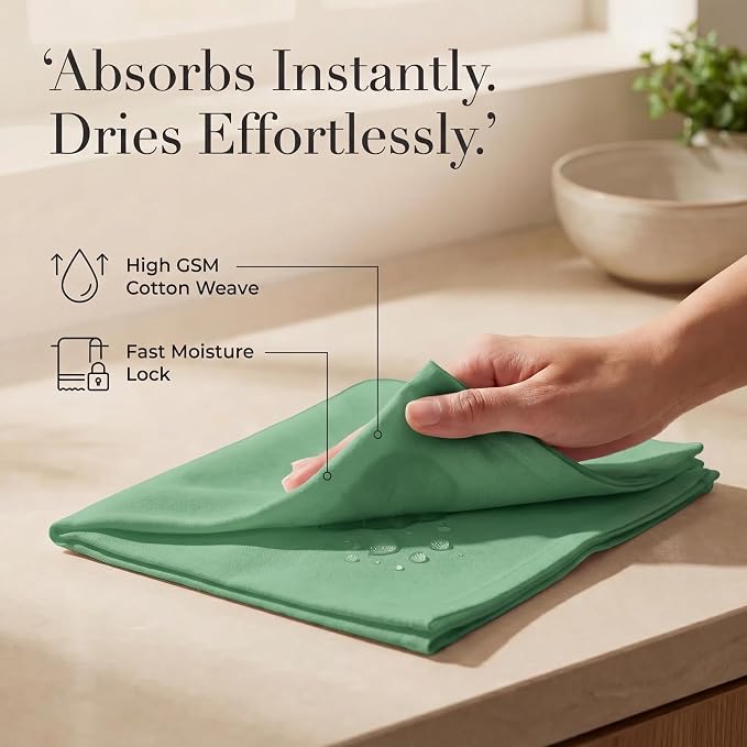 Urban Villa Cloth Napkins Cotton 20x20 (Set of 12) Geen