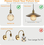 G125 LED Filament Bulb,4W Dimmable E26,2200K Amber Glass,4 Pack | Decorative Oversized Edison Bulb, Squirrel Cage Filament, Dim, For Indoor & Outdoor Cafe, Hotel, Kitchen & Dining Room Decor